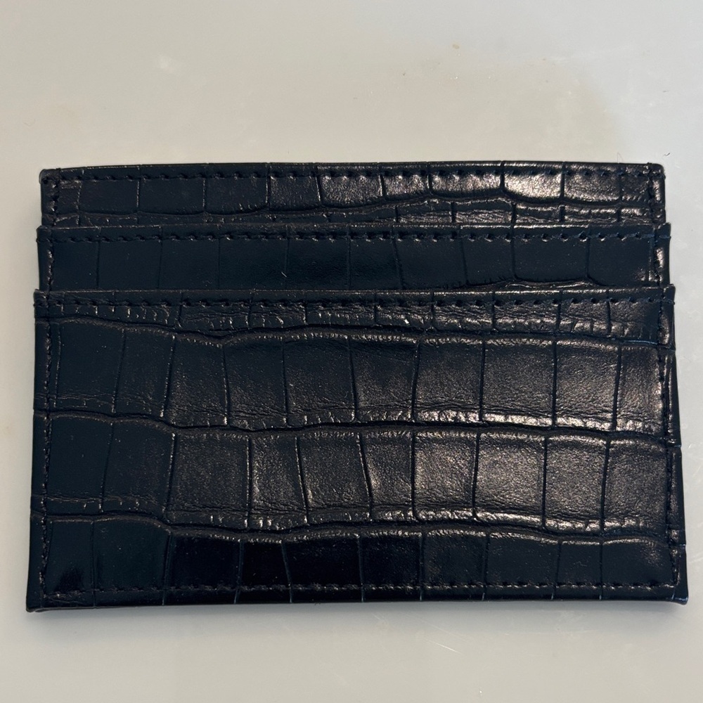 Black Crocodile Pattern Card Holder